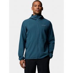 Kurtka Wiatrówka Męska Columbia Trailborne. Niebieskie kurtki softshell Columbia, m, bez wzorów, z softshellu, bez kaptura. Za 499.00 zł.