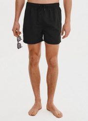 PAKO LORENTE - Szorty kąpielowe męskie w czarnym kolorze. Czarne kąpielówki Pako Lorente, m, bez wzorów, z poliamidu, krótkie. Za 69.99 zł.