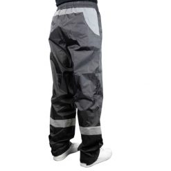Spodnie przeciwdeszczowe rowerowe Waterproof o wysokiej widoczności. Czarne spodenki rowerowe R'FLECT, s, bez wzorów. Za 220.28 zł.