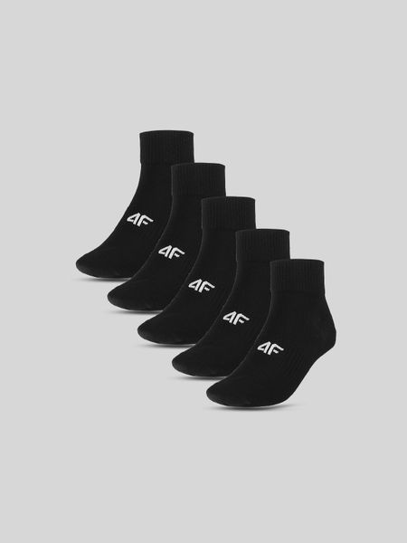 4F Skarpetki krótkie (5-pack) męskie - czarne 39-42. Czarne skarpety 4F, bez wzorów, z bawełny. Za 59.99 zł.