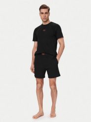HUGO Piżama 50559742 Czarny Regular Fit. Czarne piżamy Hugo, l, bez wzorów, z bawełny, bez ramiączek. Za 399.99 zł.