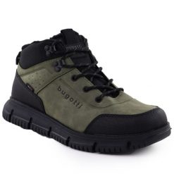 Botki męskie trapery ocieplane khaki Bugatti 331-8373H-4100. Brązowe trapery Bugatti, z materiału, bez zapięcia. Za 449.99 zł.