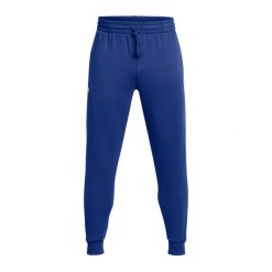 Spodnie męskie Under Armour Rival Fleece Joggers. Niebieskie joggery i bojówki Under Armour, l, bez wzorów, sportowe. Za 179.99 zł.
