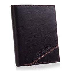 Portfel męski BETLEWSKI BPM-SZ-62 CZARNY. Czarne portfele Betlewski, bez wzorów, ze skóry. Za 79.99 zł.