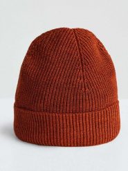 Maerz Muenchen Wełniana czapka w kolorze miedzianym rozmiar: onesize. Brązowe czapki zimowe Maerz Muenchen, bez wzorów, ze skóry. Za 104.99 zł.