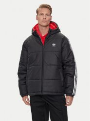 Adidas Kurtka puchowa adicolor JD9071 Czarny Regular Fit. Czarne kurtki Adidas, m, bez wzorów, z puchu, bez kaptura. Za 359.99 zł.