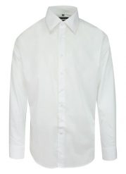 Koszula Męska, Elegancka Biała z Długim Rękawem, 100% Bawełna, Taliowana -CHIAO. Białe koszule Chiao, m, bez wzorów, z bawełny, bez kołnierzyka, bez ramiączek. Za 169.00 zł.