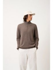 AUTHENTIC CASHMERE Kaszmirowy sweter "Ambin" w kolorze jasnobrązowym rozmiar: L. Brązowe swetry nierozpinane AUTHENTIC CASHMERE, l, bez wzorów, z kaszmiru, bez kołnierzyka, bez ramiączek. Za 423.06 zł.