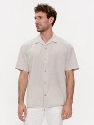 Jack&Jones Koszula Summer 12248382 Beżowy Relaxed Fit. Brązowe koszule Jack&Jones, l, bez wzorów, z bawełny, bez kołnierzyka, bez ramiączek. Za 179.99 zł.