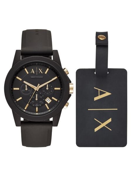 Armani Exchange Zegarek Outerbanks AX7105 Czarny. Czarne, analogowe zegarki Armani Exchange. Za 1,039.00 zł.