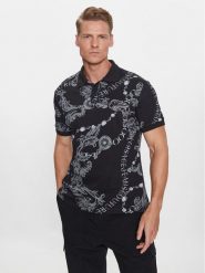 Versace Jeans Couture Polo 75GAG6S0 Czarny Regular Fit. Czarne koszulki polo Versace Jeans Couture, m, bez wzorów, z bawełny, bez kołnierzyka, bez ramiączek. Za 1,249.00 zł.