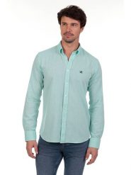 The Time of Bocha Koszula - Regular fit - w kolorze turkusowym rozmiar: S. Niebieskie koszule The Time of Bocha, s, bez wzorów, bez kołnierzyka, bez ramiączek. Za 173.99 zł.