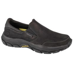 Buty trekkingowe męskie Skechers Respected Calum. Czarne buty trekkingowe Skechers, bez wzorów, bez zapięcia. Za 379.99 zł.