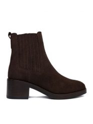 GINO ROSSI Botki C-25781LM-KELLY Brązowy. Brązowe espadryle Gino Rossi, bez wzorów, ze skóry, bez obcasa, na słupku, bez zapięcia. Za 349.99 zł.