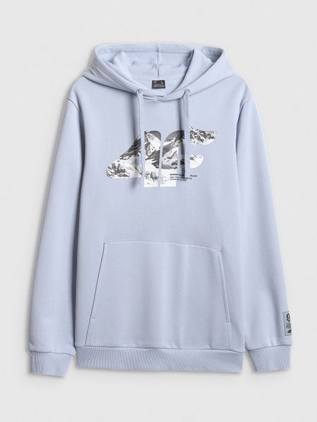 4F Bluza dresowa nierozpinana z kapturem męska - niebieska XL. Niebieskie bluzy 4F, m, bez wzorów, z dresówki, z kapturem. W wyprzedaży za 169.99 zł.