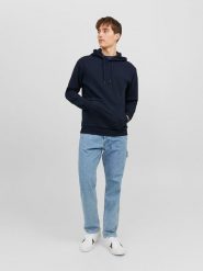 Jack & Jones Bluza w kolorze granatowym rozmiar: S. Niebieskie bluzy Jack & Jones, s, bez wzorów, z kapturem. Za 109.95 zł.