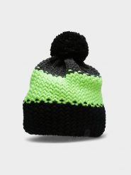 4F Czapka zimowa z dodatkiem wełny męska - zielona M. Zielone czapki zimowe 4F, bez wzorów, z polaru. Za 79.99 zł.