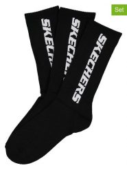 Skechers Skarpety (3 pary) w kolorze czarnym rozmiar: 43-46. Czarne skarpety Skechers, bez wzorów. Za 39.58 zł.