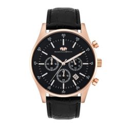 Rhodenwald & Söhne Chronograf Goodwill Różowy złoty Skóra naturalna Czarny Zegarki męskie 1 ct Męskie. Czarne, analogowe zegarki Rhodenwald & Söhne, z mosiądzu. Za 2,129.99 zł.