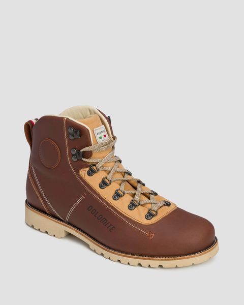 Buty męskie Dolomite 54 La Classica Lh Ochre Red. Brązowe buty turystyczne Dolomite, na jesień, bez wzorów, z materiału, bez zapięcia, trekkingowe. Za 779.00 zł.