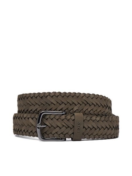 BOSS Pasek Sash 50572898 Khaki. Brązowe paski Boss, bez wzorów, ze skóry. Za 679.99 zł.