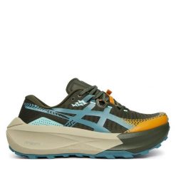 Buty do biegania Asics. Zielone buty do biegania ASICS, bez wzorów, bez zapięcia, do biegania. Za 799.99 zł.