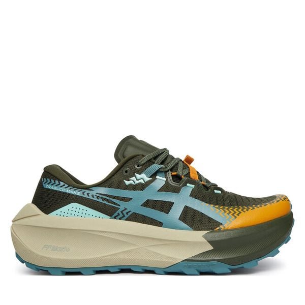 Buty do biegania Asics. Zielone buty do biegania ASICS, bez wzorów, bez zapięcia, do biegania. Za 799.99 zł.