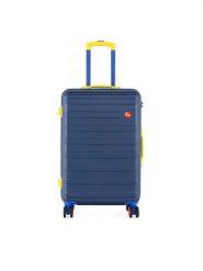 Semi Line Walizka średnia T5847-2 Granatowy. Niebieskie walizki Semi-line, bez wzorów, z tworzywa sztucznego, średnie. Za 259.99 zł.