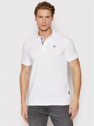 Napapijri Polo Eolanos 3 NP0A4GB3 Biały Regular Fit. Białe koszulki polo Napapijri, m, bez wzorów, z bawełny, bez kołnierzyka, bez ramiączek. Za 499.99 zł.
