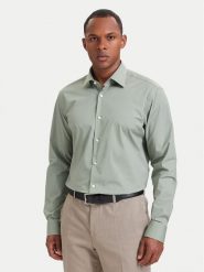 BOSS Koszula 50473265 Zielony jasny Regular Fit. Zielone koszule Boss, m, bez wzorów, z bawełny, bez kołnierzyka, bez ramiączek. Za 399.99 zł.