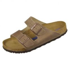 Klapki Birkenstock Arizona Tabacco. Brązowe klapki Birkenstock, z materiału. Za 469.00 zł.