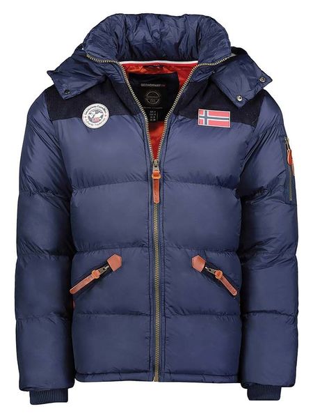 Geographical Norway Kurtka zimowa "Celian" w kolorze granatowym rozmiar: S. Niebieskie kurtki Geographical Norway, na zimę, s, bez wzorów, bez kaptura. Za 179.22 zł.