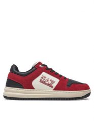 EA7 Emporio Armani Sneakersy X8X195 XK409 U269 Bordowy. Czerwone buty sportowe casual EA7 Emporio Armani, bez wzorów, ze skóry, bez zapięcia. Za 469.99 zł.