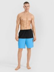 4F Spodenki plażowe męskie - niebieskie XL. Niebieskie szorty 4F, m, bez wzorów, z materiału, wakacyjne. Za 99.99 zł.