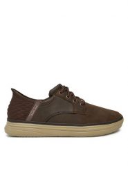 Skechers Sneakersy Hyland-Ryland 205279 Brązowy. Brązowe buty sportowe casual Skechers, bez wzorów, z nubiku, bez zapięcia. Za 379.99 zł.