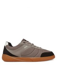 HUGO Sneakersy Riven Tenn 50541723 Beżowy. Brązowe buty sportowe casual Hugo, bez wzorów, z materiału, bez zapięcia. Za 439.99 zł.