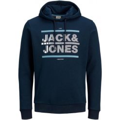 Jack & Jones Męska bluza z kapturem - wygodna i stylowa. Fioletowe bluzy Jack&Jones, m, bez wzorów, z kapturem. Za 197.99 zł.