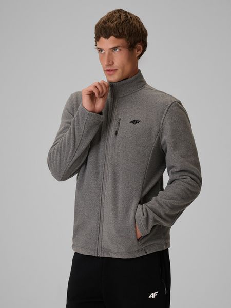 4F Polar regular ze stójką męski - szary S. Szare bluzy z polaru 4F, l, bez wzorów, z dzianiny, bez kaptura. Za 149.99 zł.