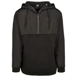 Bluza z kapturem Urban Classic military half zip. Czarne bluzy Urban Classics, m, bez wzorów, z kapturem. Za 305.50 zł.
