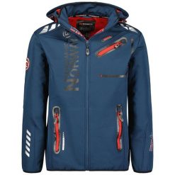 Geographical Norway Softshell ROYAUTE DB NAVY RED MEN 068 (WY2001H/GN/Navy. Niebieskie kurtki softshell Geographical Norway, bez wzorów, z softshellu, bez kaptura. Za 249.00 zł.