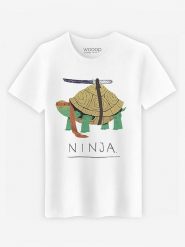 WOOOP Koszulka "Ninja Turtle" w kolorze białym rozmiar: L. Białe bezrękawniki Wooop, l, bez wzorów, z bawełny, bez kołnierzyka, bez ramiączek. Za 56.53 zł.