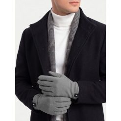 Rękawiczki Beverly Hills Polo Club. Szare rękawiczki Beverly Hills Polo Club, bez wzorów, z dzianiny. Za 49.99 zł.