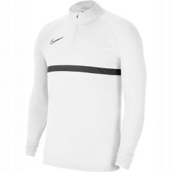 Bluza piłkarska męska Nike Academy Dri-Fit bez kaptura ze stójką na zamek. Niebieskie bluzy Nike, l, bez wzorów, bez kaptura. Za 161.00 zł.