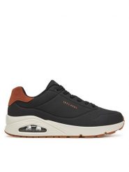 Skechers Sneakersy Uno - Suited On Air 183004/BLK Czarny. Czarne buty sportowe casual Skechers, bez wzorów, ze skóry, bez zapięcia. Za 309.99 zł.
