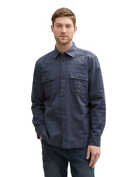 Tom Tailor Koszula w kolorze niebieskoszarym rozmiar: XXL. Niebieskie koszule Tom Tailor, xxl, bez wzorów, z bawełny, bez kołnierzyka, bez ramiączek. Za 83.03 zł.