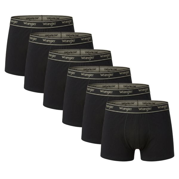 WRANGLER Bokserki Męskie Bawełniane Czarne Klasyczne Odwin Trunks Black. Czarne bokserki Wrangler, m, bez wzorów, z bawełny. W wyprzedaży za 99.99 zł.