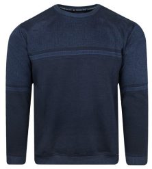 Bluza z Okrągłym Dekoltem, Ciemna Niebieska bez Kaptura, Męska -BAGARDA. Niebieskie bluzy Bagarda, m, bez wzorów, z bawełny, bez kaptura. Za 155.00 zł.