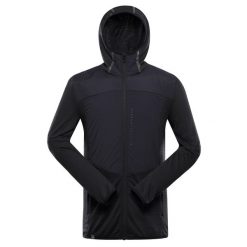 Bluza męska trekkingowa z kapturem Alpine Pro Zoll. Czarne bluzy z kapturem Alpine Pro, m, bez wzorów, z kapturem. W wyprzedaży za 349.00 zł.