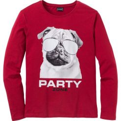 Shirt z długim rękawem Slim Fit bonprix ciemnoczerwony. Bluzki z długim rękawem marki ASICS. Za 54.99 zł.