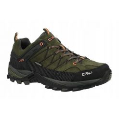 Buty trekkingowe dla mężczyzn CMP Rigel low. Zielone trekkingi CMP, bez wzorów, z zamszu, bez zapięcia. Za 472.00 zł.